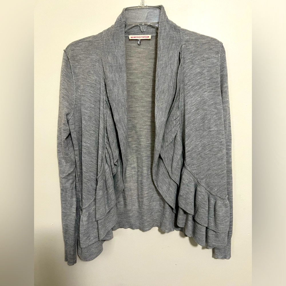 Rebecca Taylor grey cardigan sweater size small